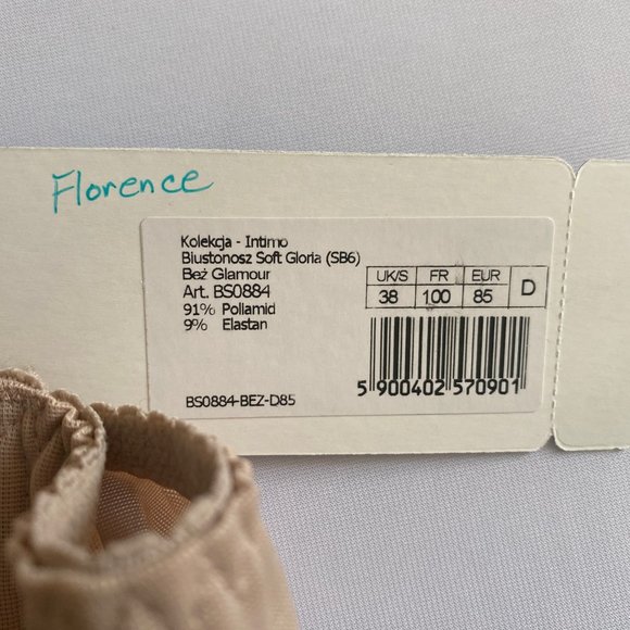 Balconette Bra Underwire, Soft cup, Unlined European GAIA - Picture 5 of 13